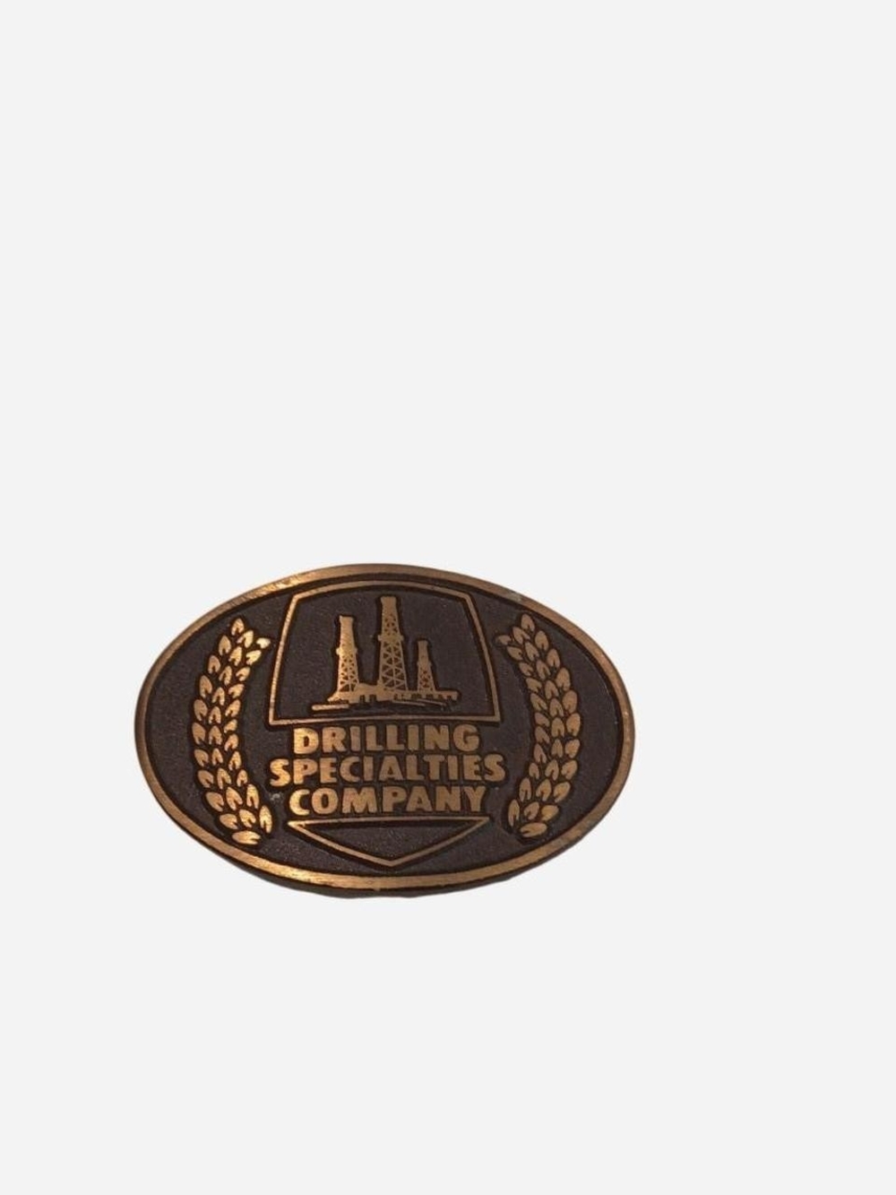 Buckle Brown and Gold Drilling Specialties Oval Money Clip